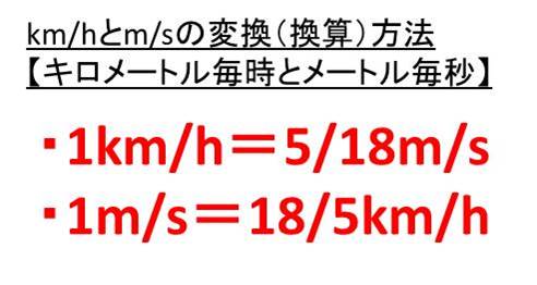 風速のkm H 時速 とm S 秒速 の変換 換算 方法 キロメートル