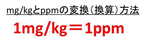 Mg kg ppm 
